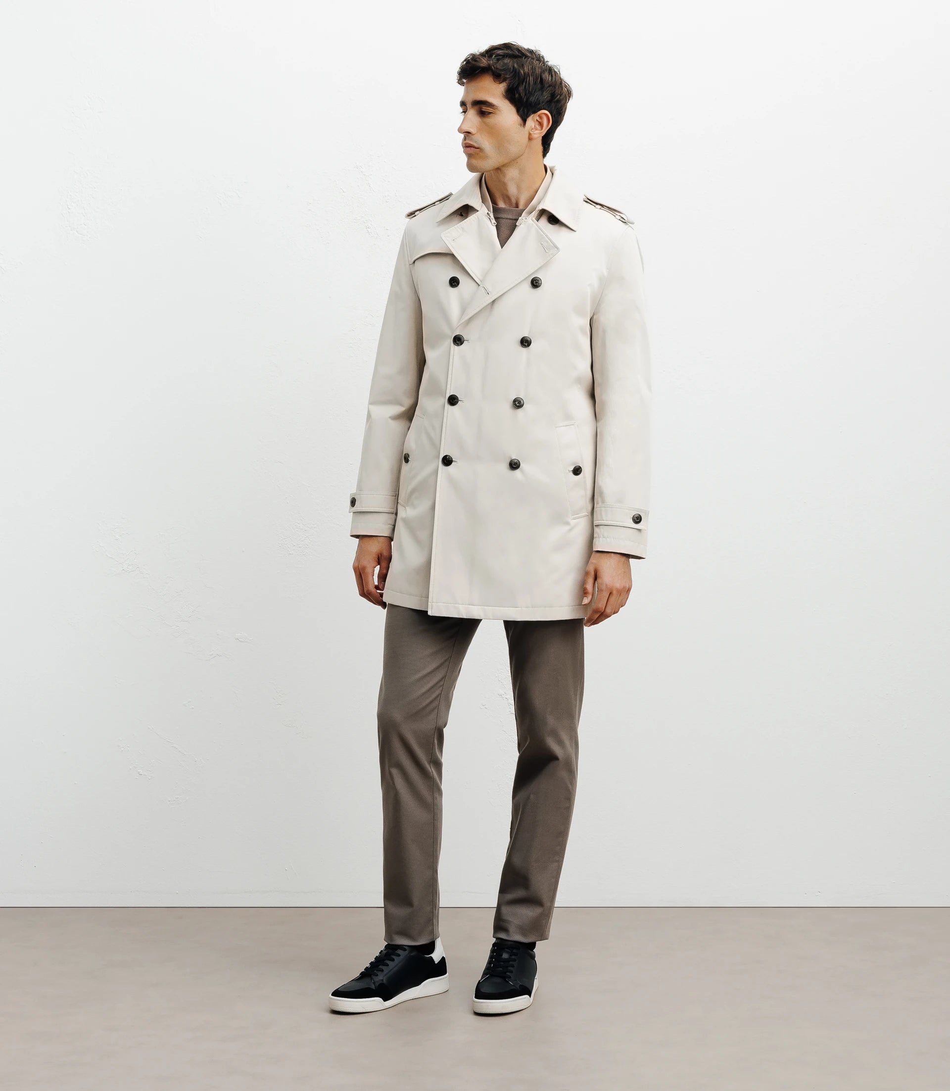 Trench croisé beige - IZAC