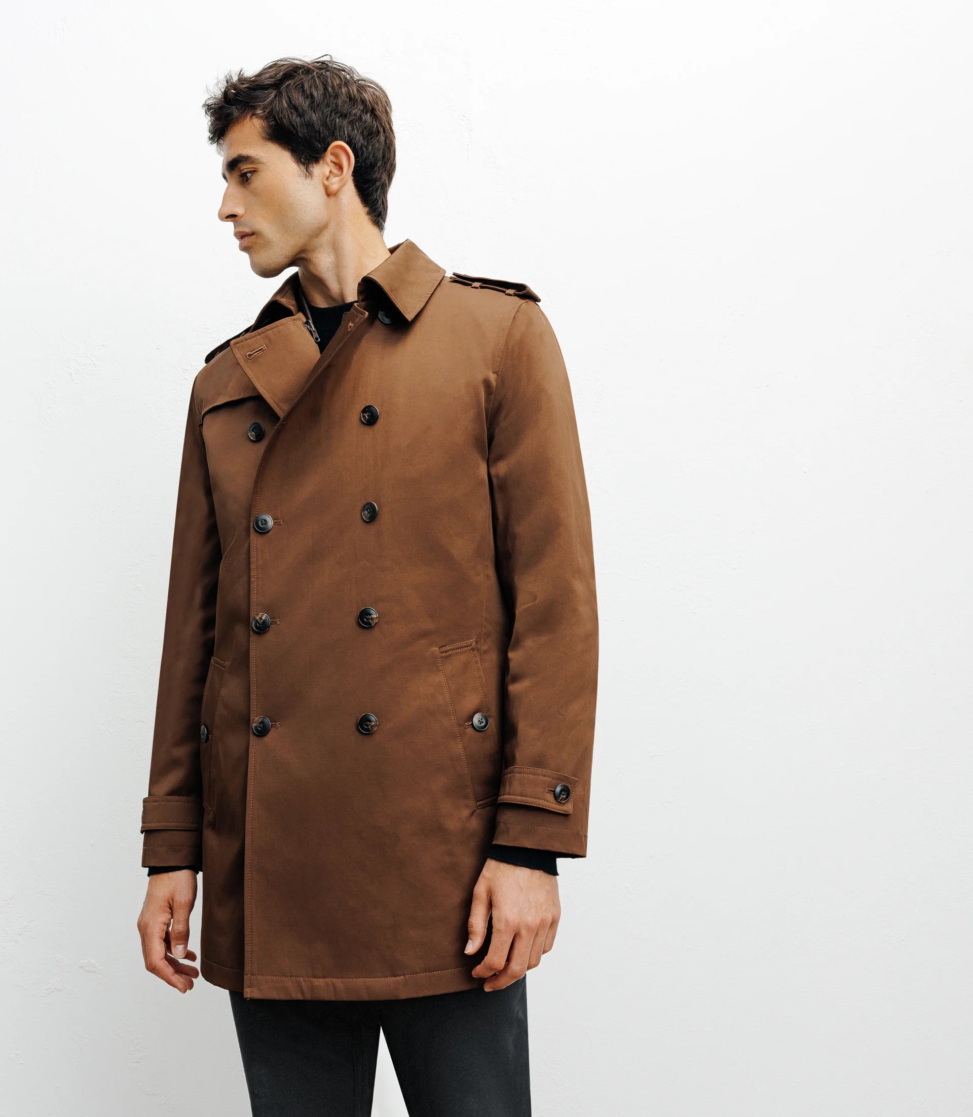 Trench croisé marron - IZAC