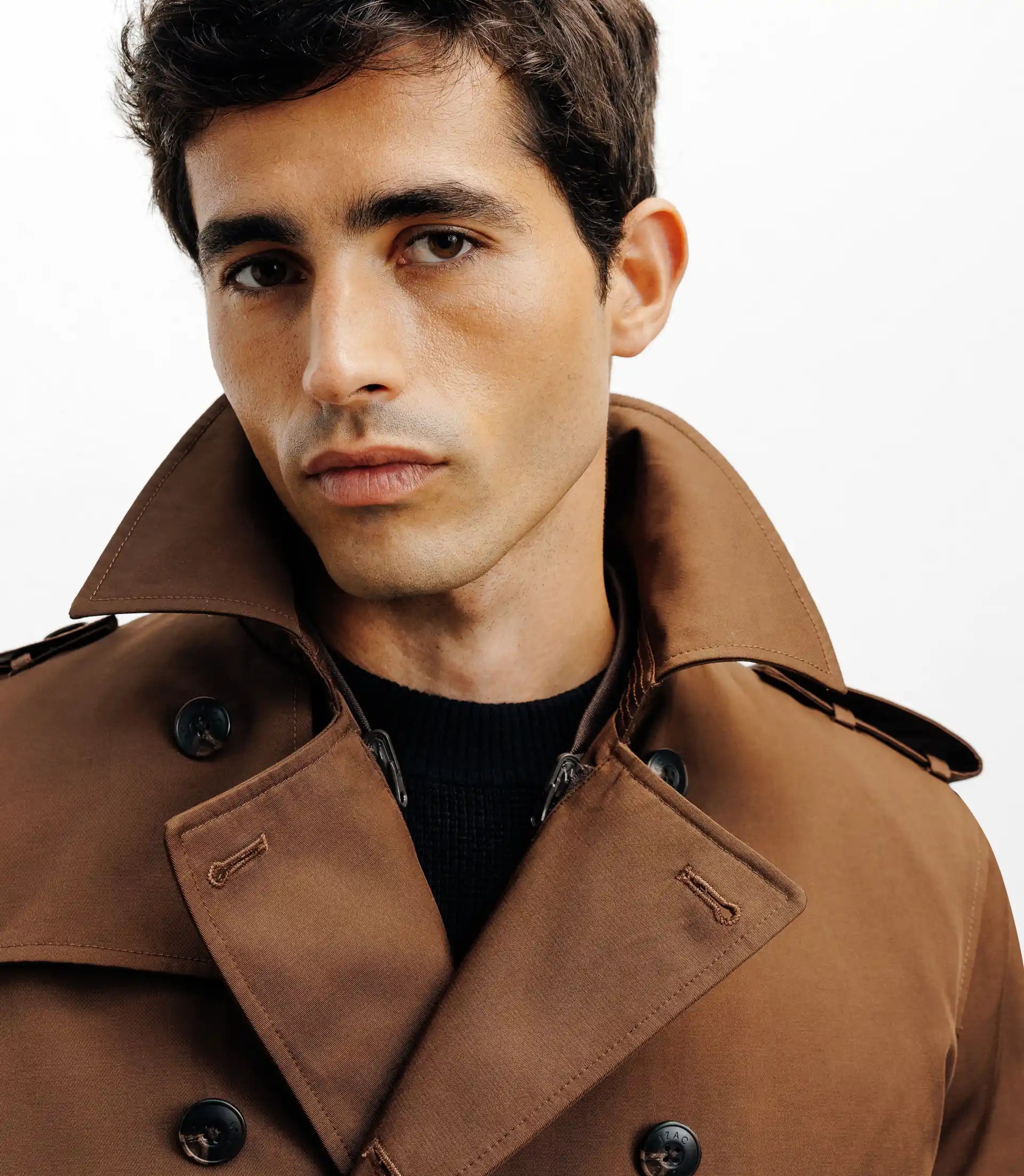 Trench croisé marron - IZAC