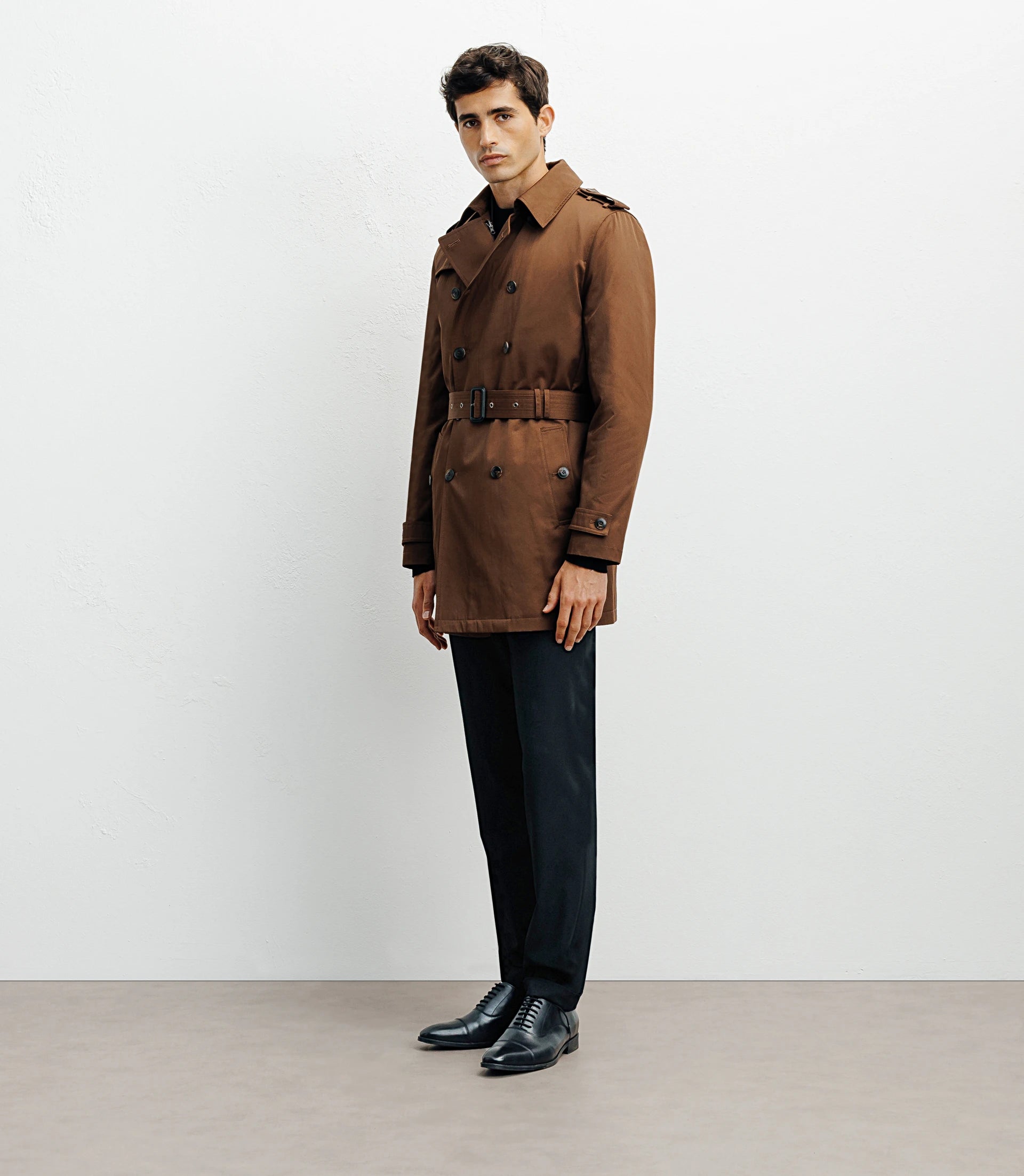 Trench croisé marron - IZAC