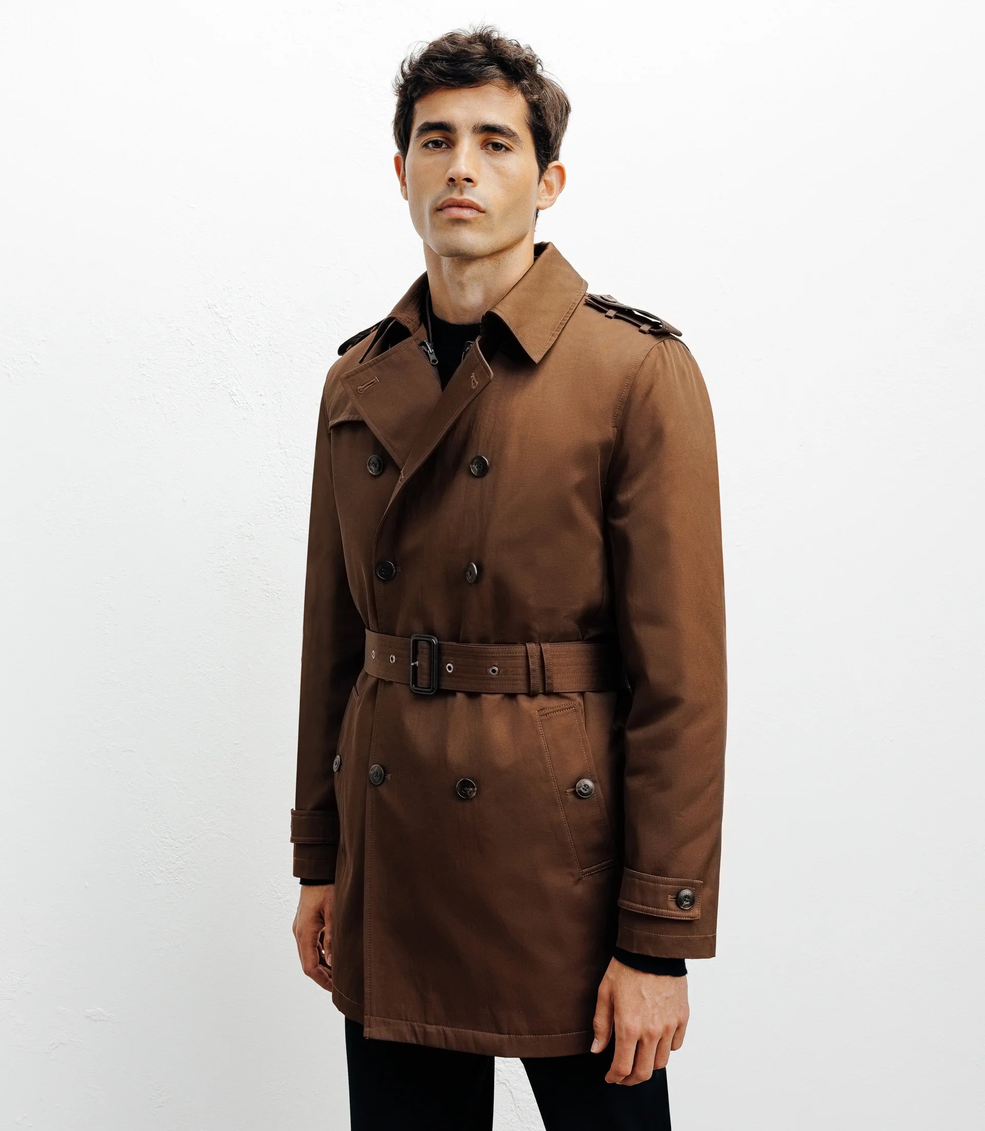 Trench croisé marron - IZAC