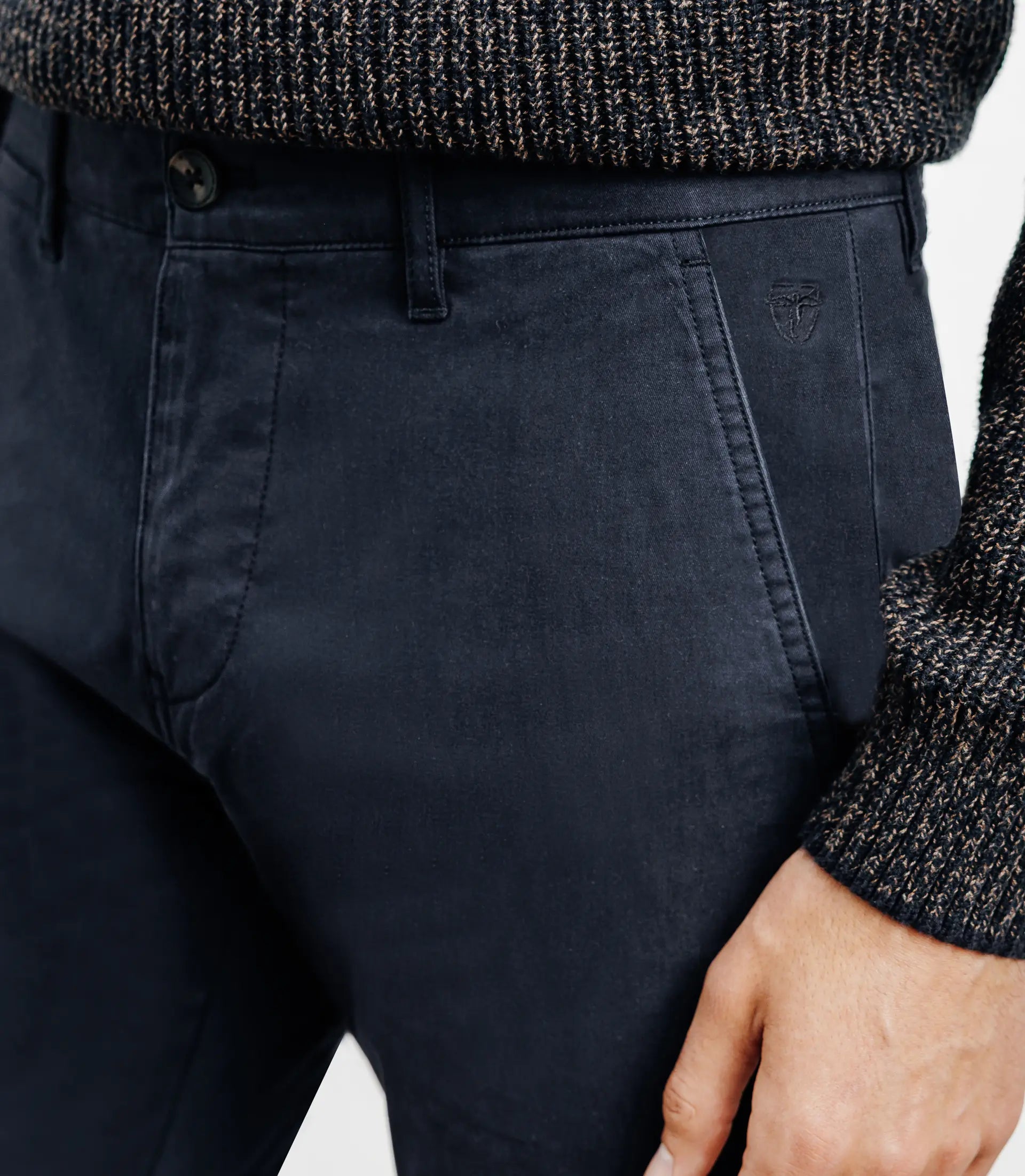 Pantalon en coton marine - IZAC