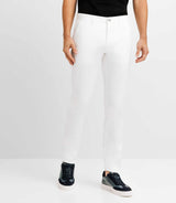 Pantalon casual stretch blanc