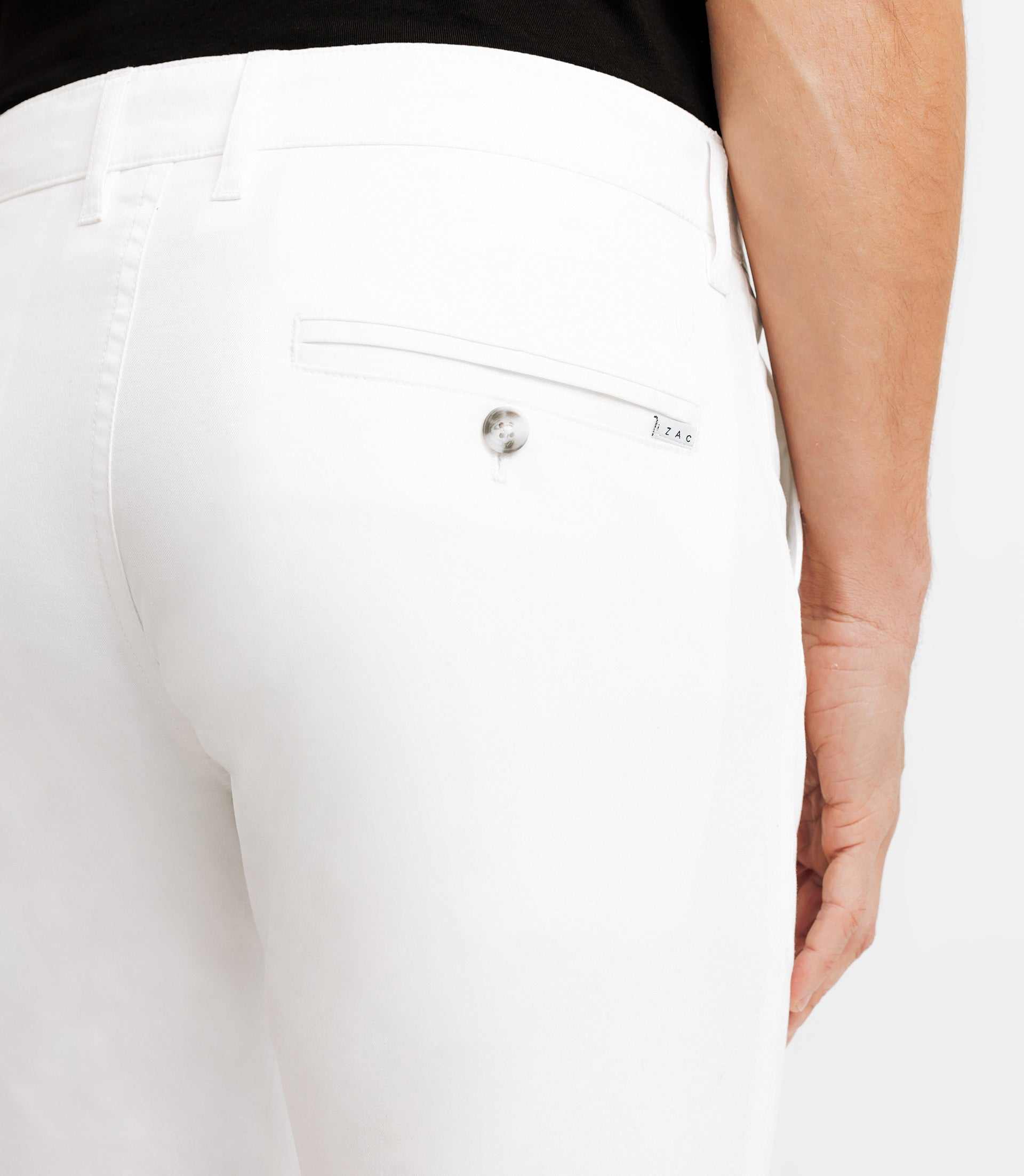 White stretch casual pants