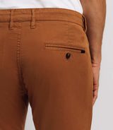 Pantalon casual stretch camel foncé