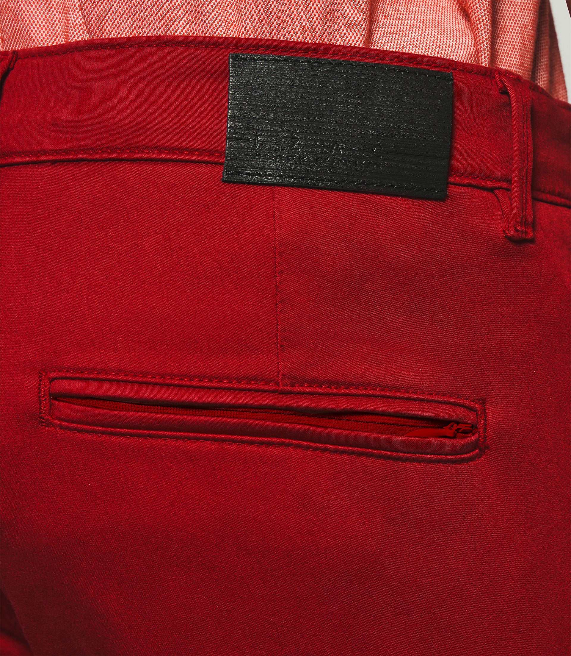 Chino satin rouge