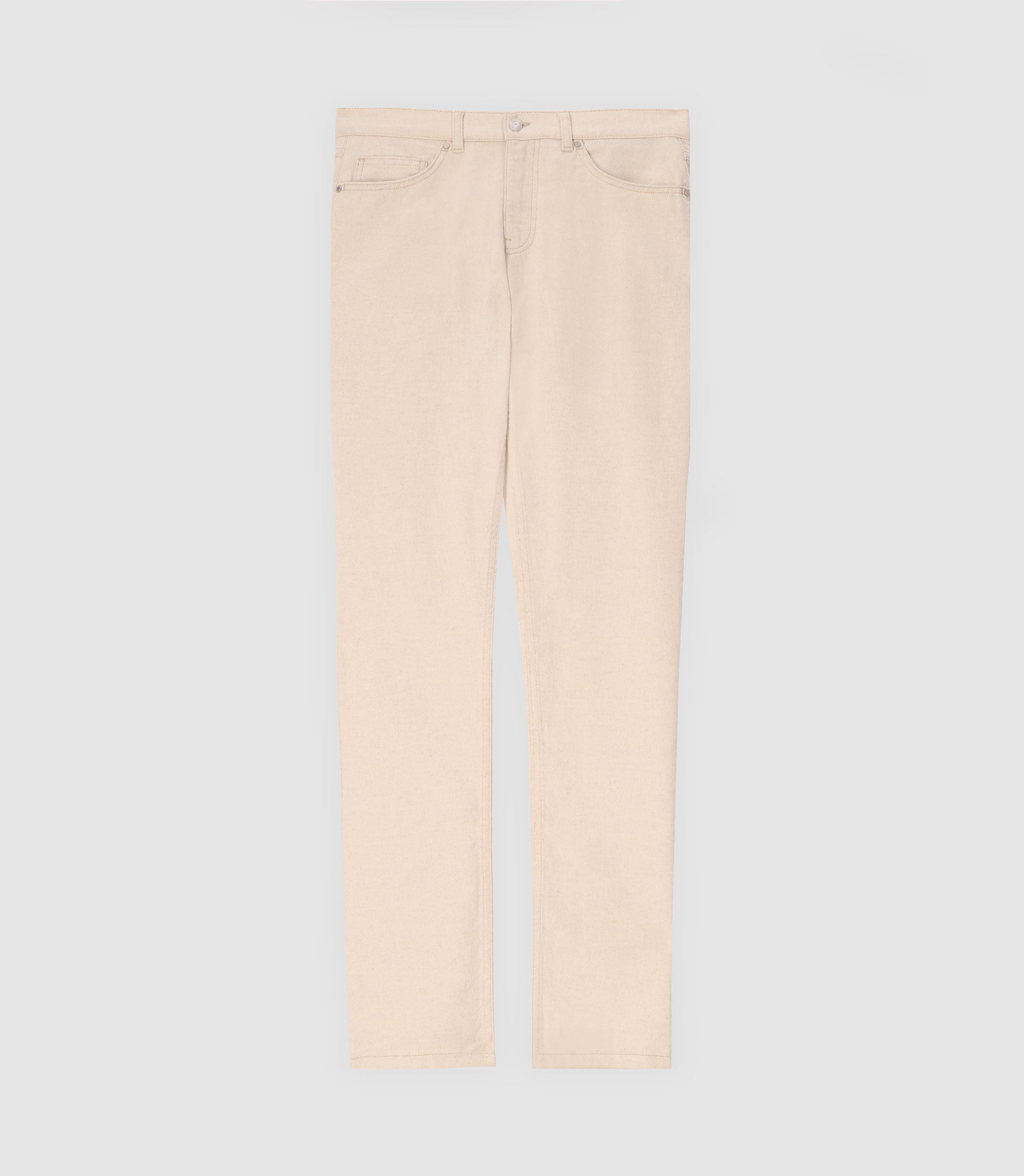 Pantalon en mélange lin beige