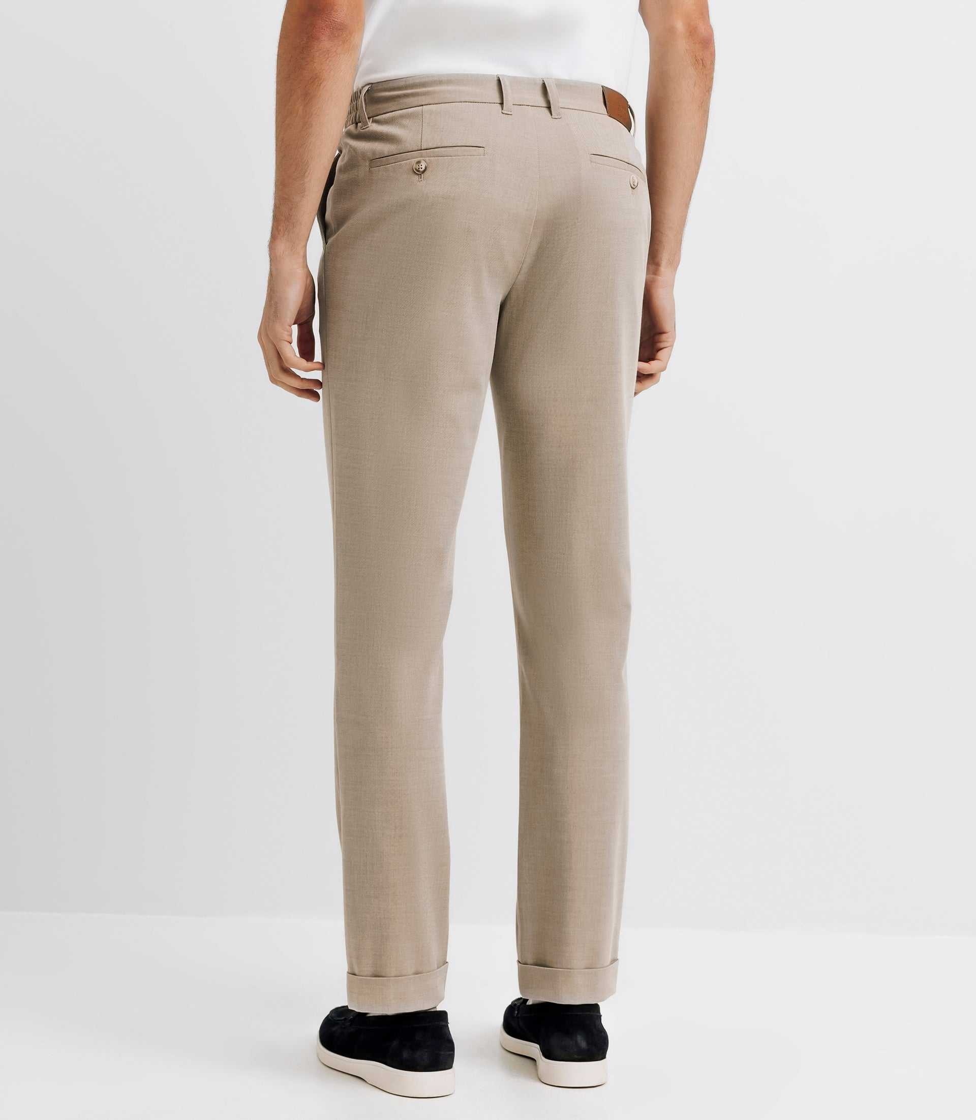 Pantalon chino taille élastique beige