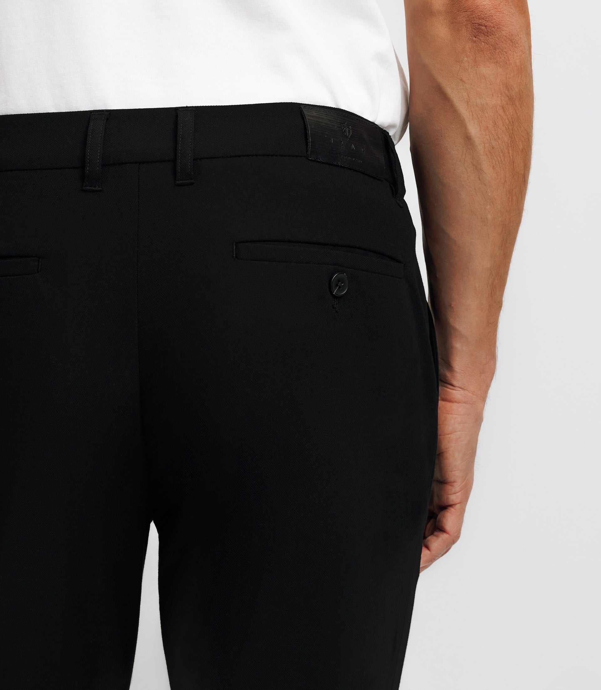 Pantalon chino taille élastique noir