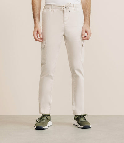 Pantalon regular avec cordon beige - IZAC