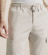 Regular pants with beige cord