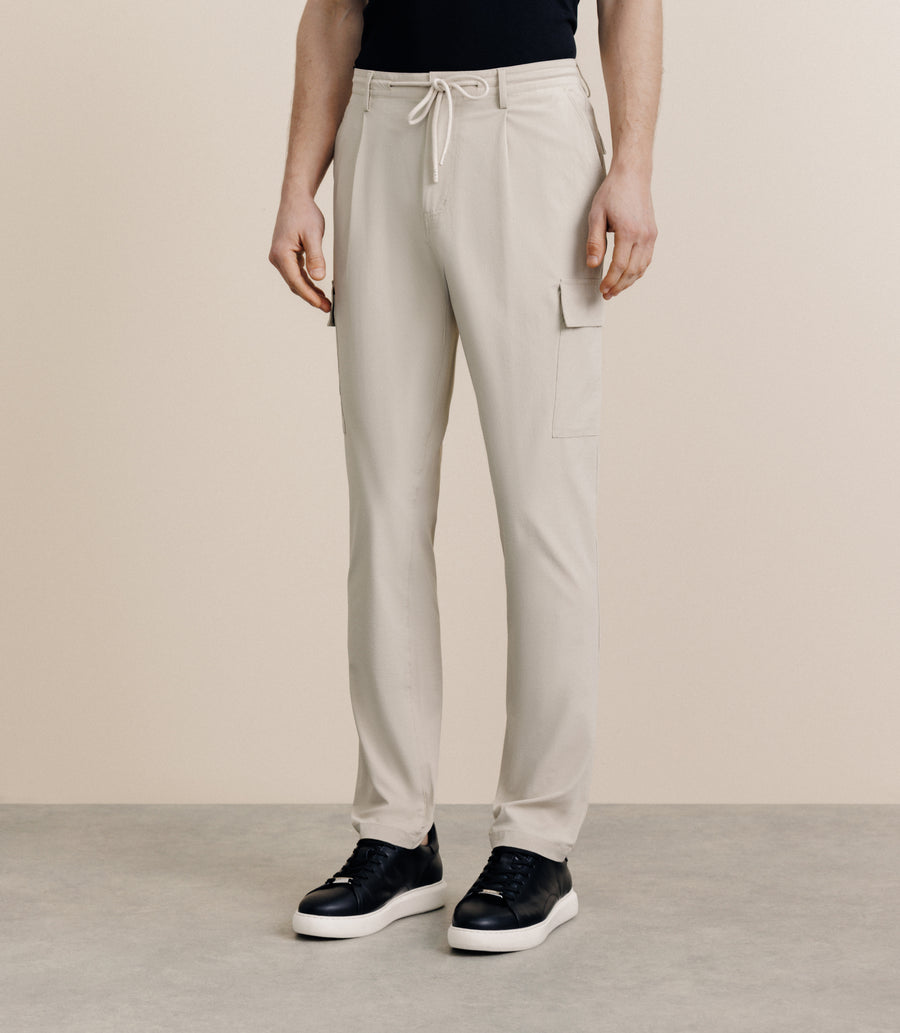 Pantalon regular beige