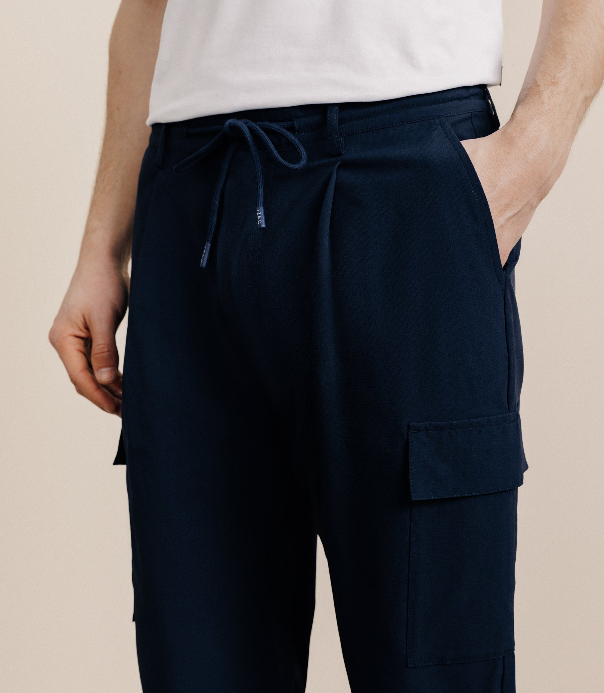 Regular navy pants