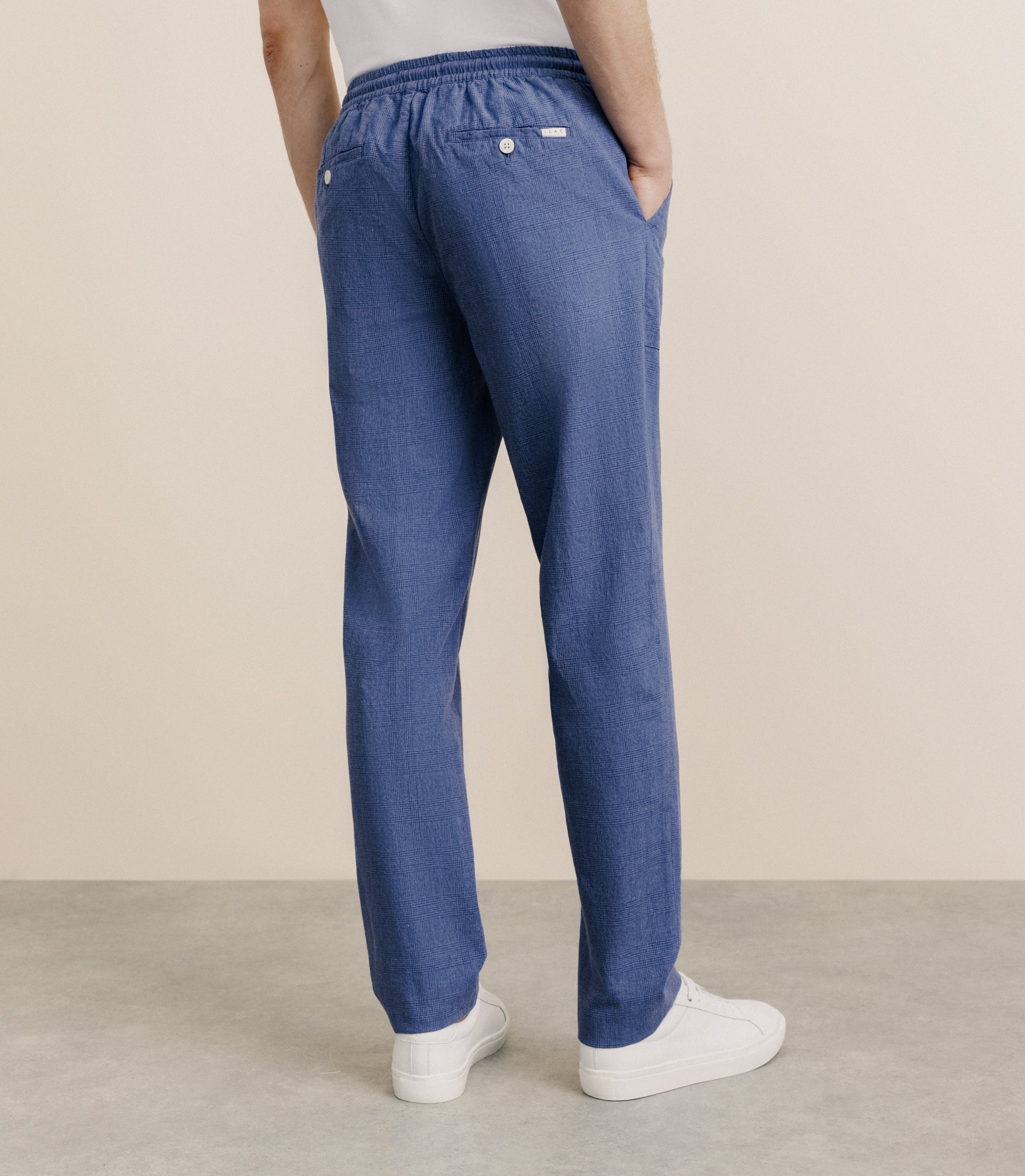 Pantalon élastiqué indigo