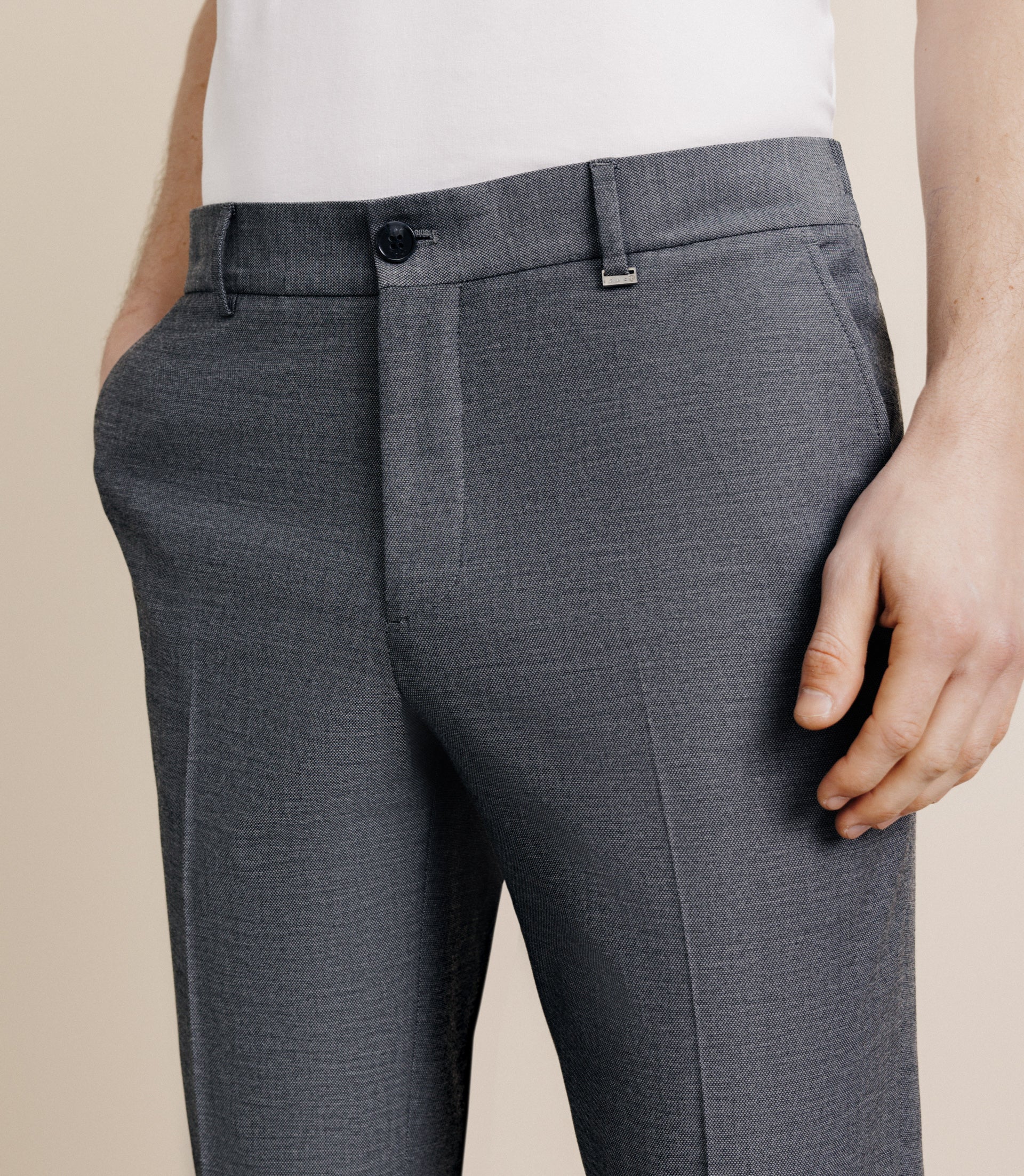 Pantalon élastiqué anthracite