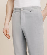 Pantalon élastiqué gris