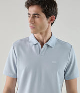 Polo col ouvert à manches courtes ciel - IZAC