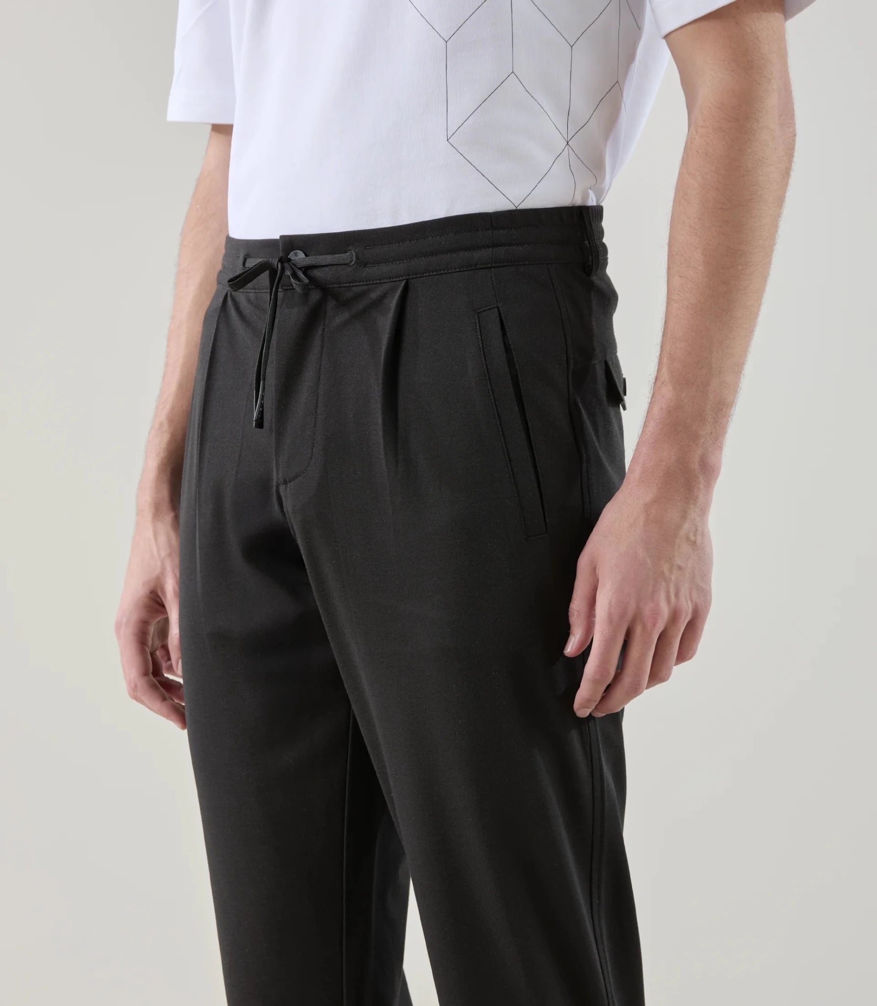 Pantalon casual en maille noir - IZAC