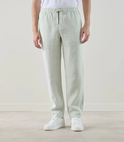 Pantalon casual 100% lin vert clair - IZAC