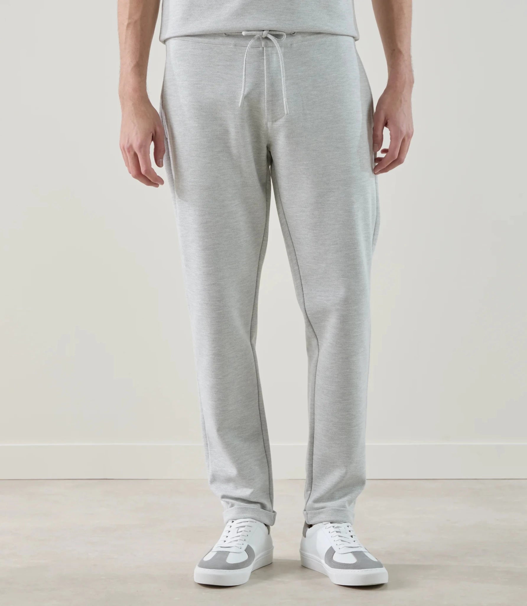 Pantalon casual en maille gris chiné - IZAC