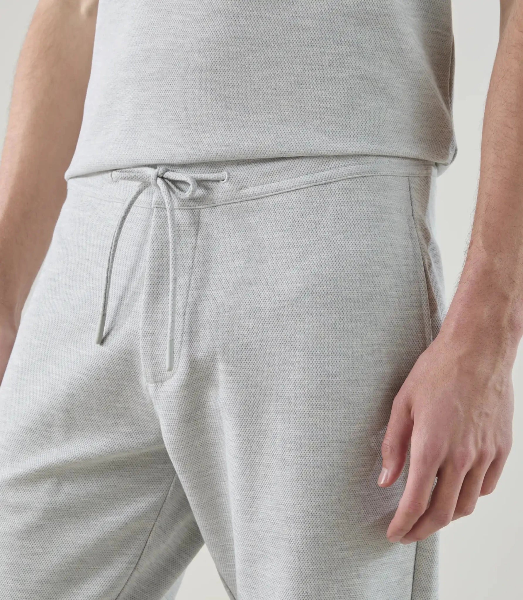 Pantalon casual en maille gris chiné - IZAC