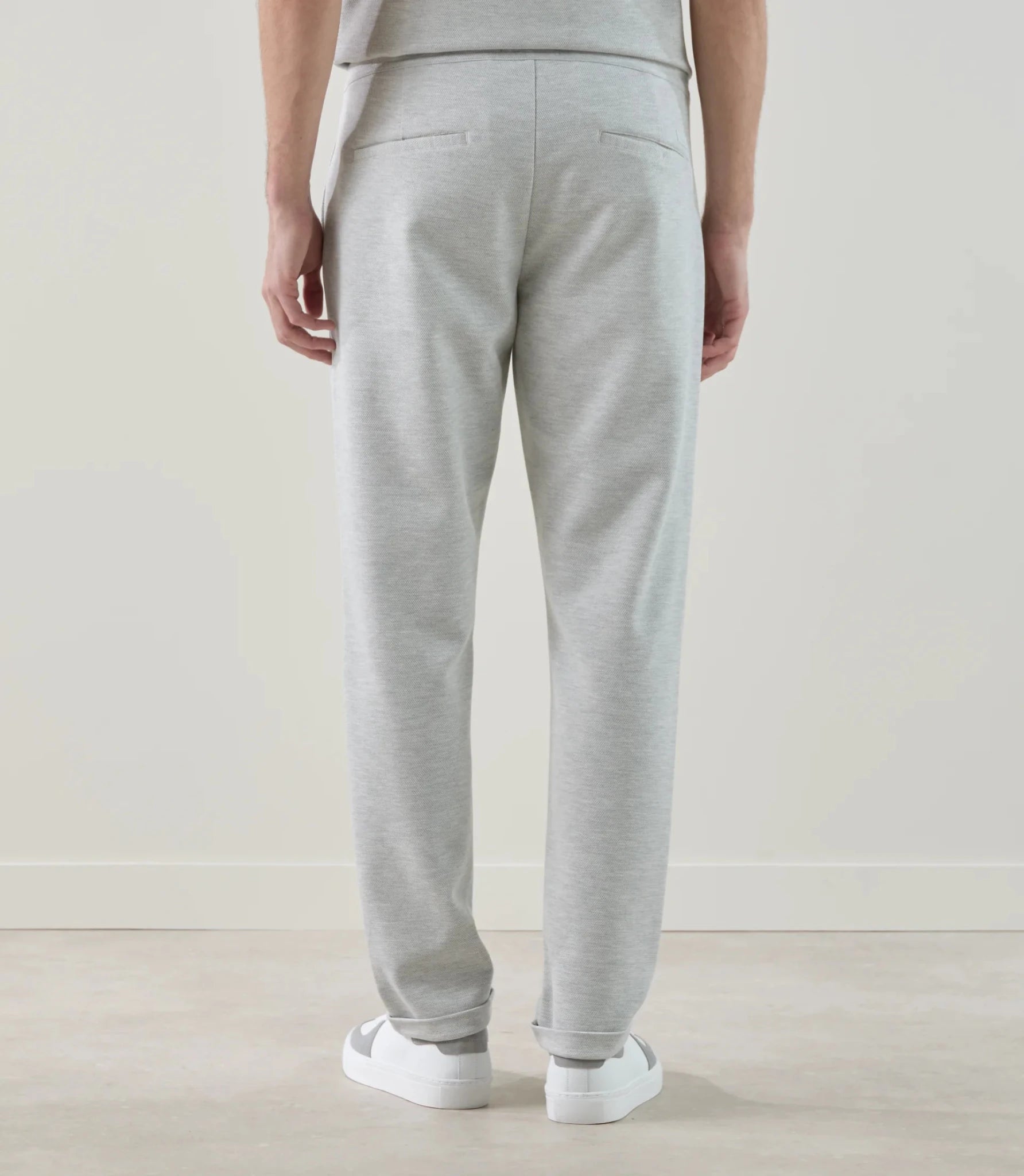 Pantalon casual en maille gris chiné - IZAC