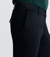 Black satin chino pants