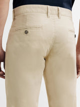 Pantalon coton stretch beige fonce - IZAC