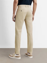 Pantalon coton stretch beige fonce - IZAC