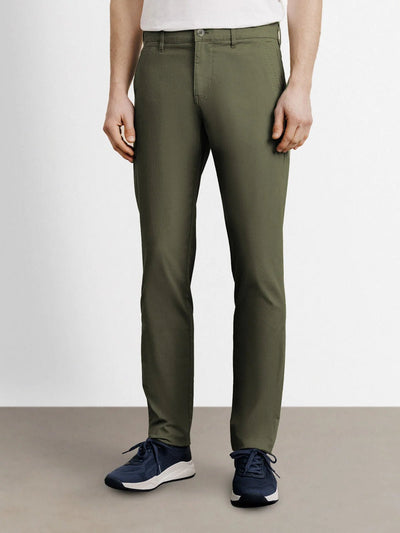 Pantalon coton stretch kaki - IZAC