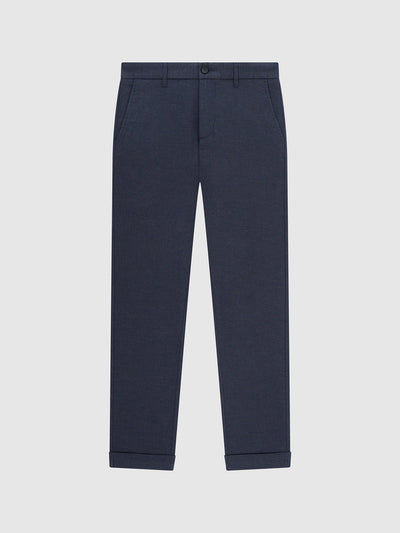 Pantalon tissu gratté marine - IZAC