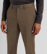 Pantalon chino armuré taupe