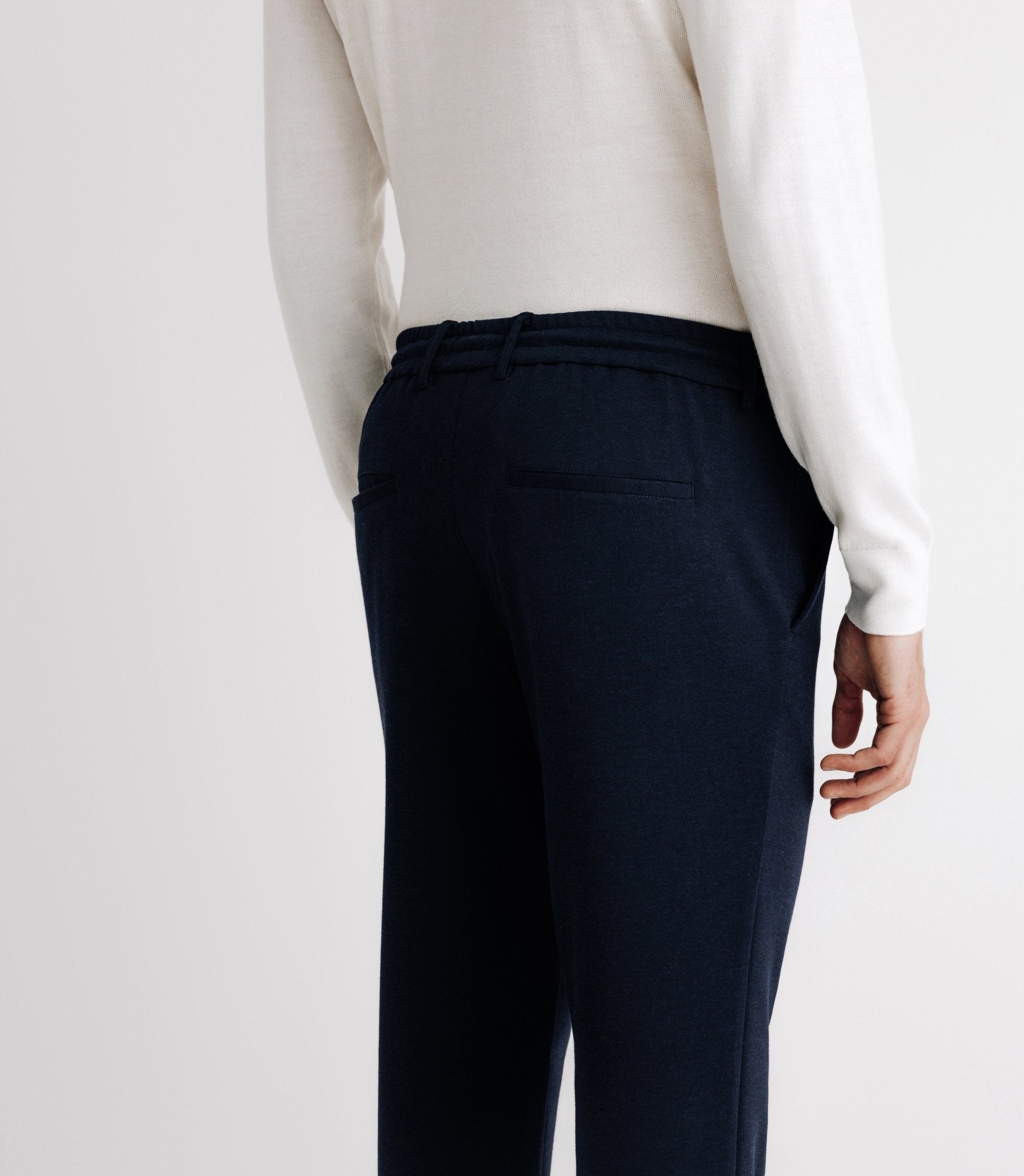 Pantalon élastique avec cordon marine - IZAC