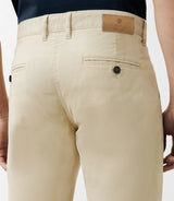 Beige stretch cotton pants