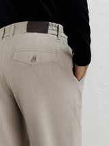 Pantalon flanelle beige clair - IZAC