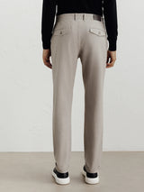 Pantalon flanelle beige clair - IZAC