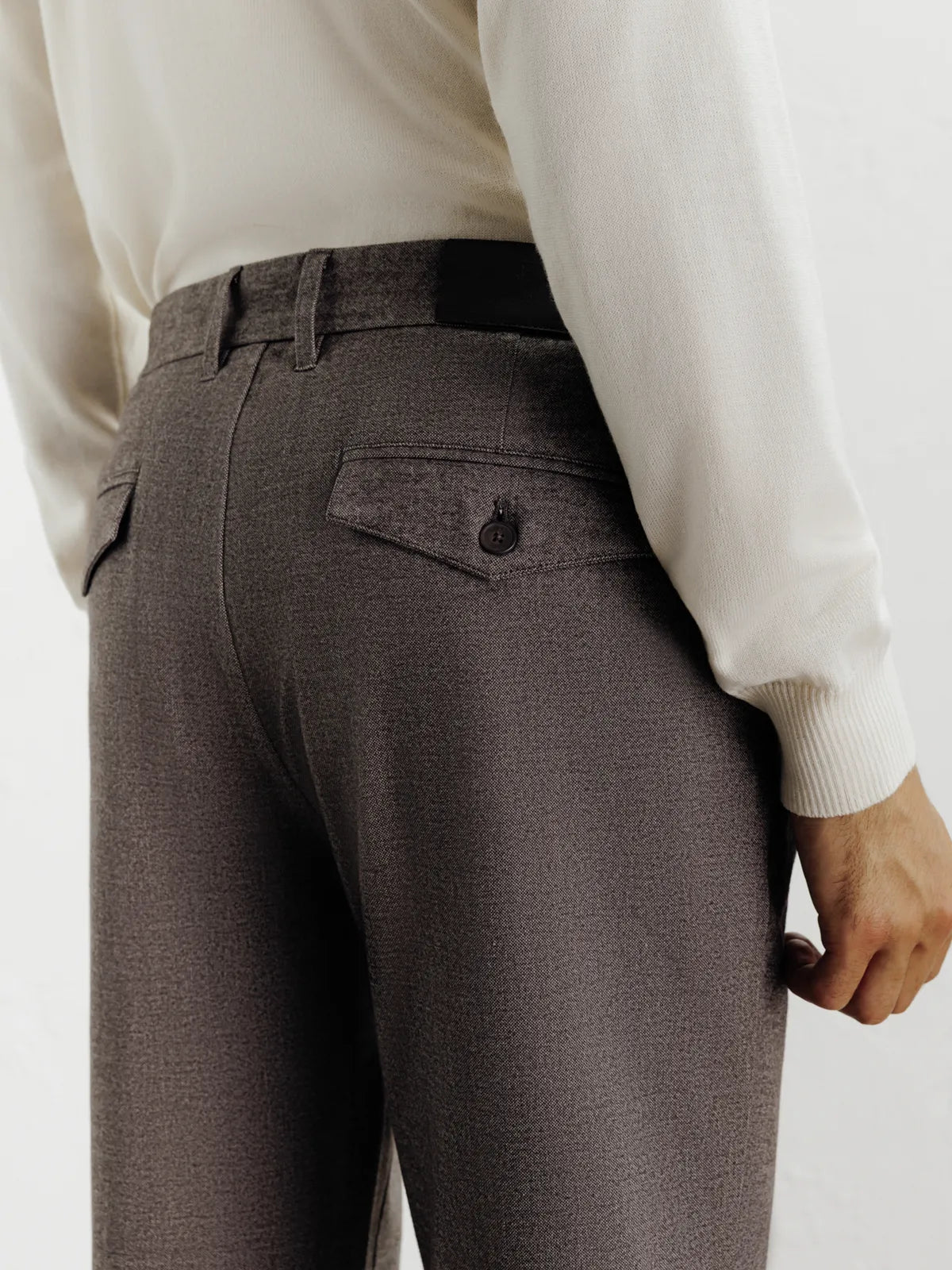 Pantalon flanelle chocolat - IZAC