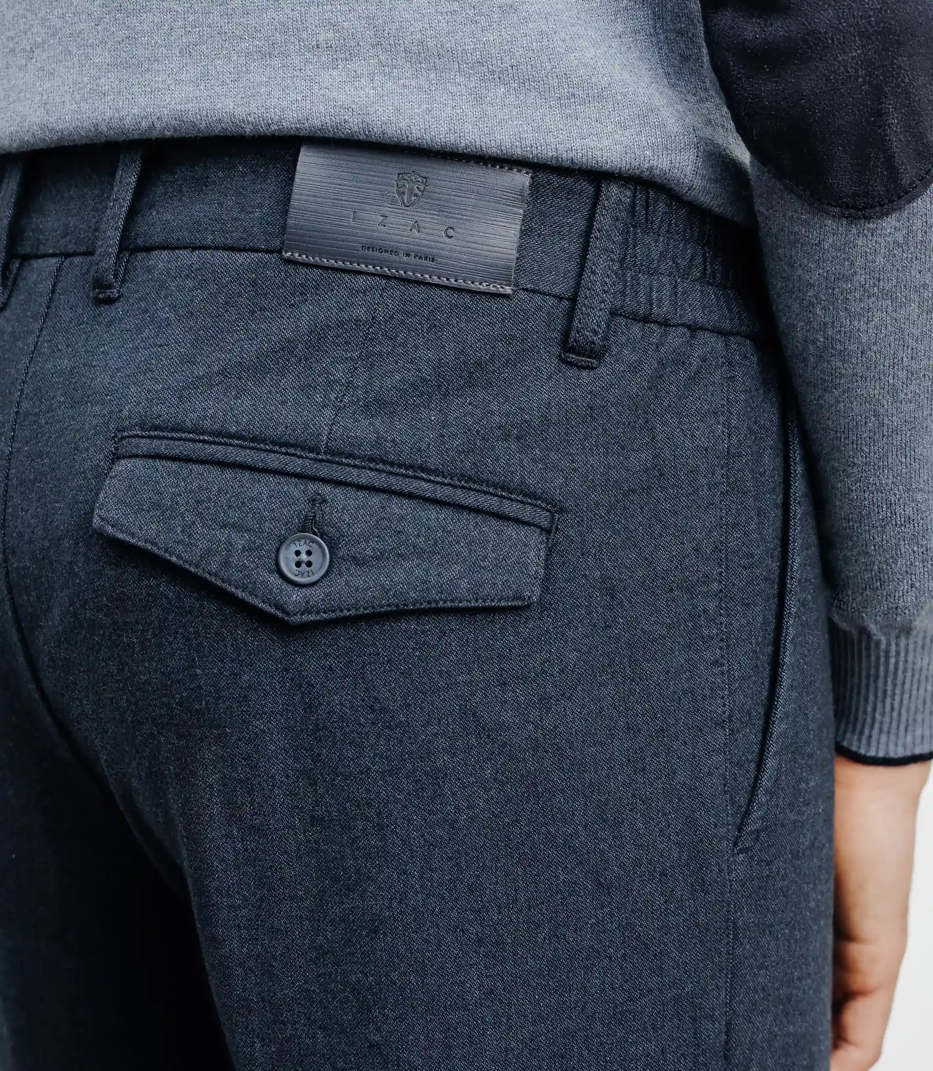 Pantalon flanelle marine - IZAC