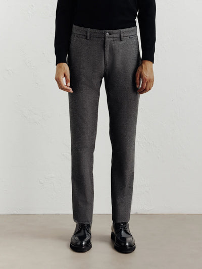 Pantalon carreaux anthracite - IZAC