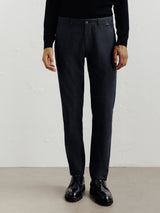 Pantalon carreaux marine - IZAC