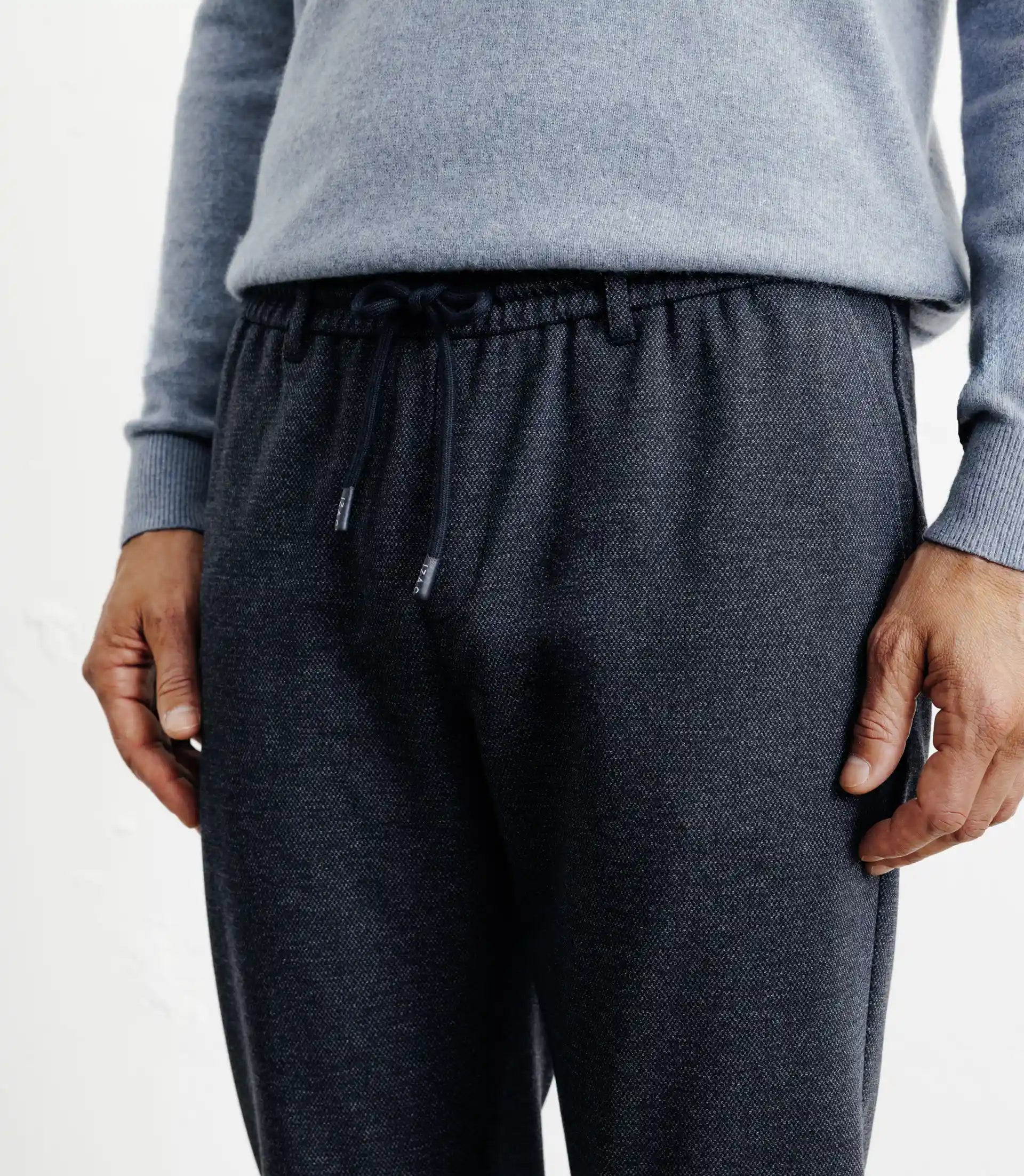 Pantalon oversize blanc cassé en maille tricot douce | FR Pantalon oversize blanc cassé en maille tricot douce | FR