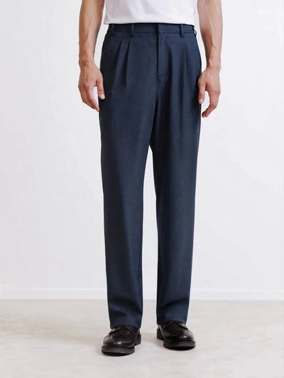 Pantalon urbain oversize bleu denim - IZAC