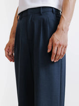 Pantalon urbain oversize bleu denim - IZAC