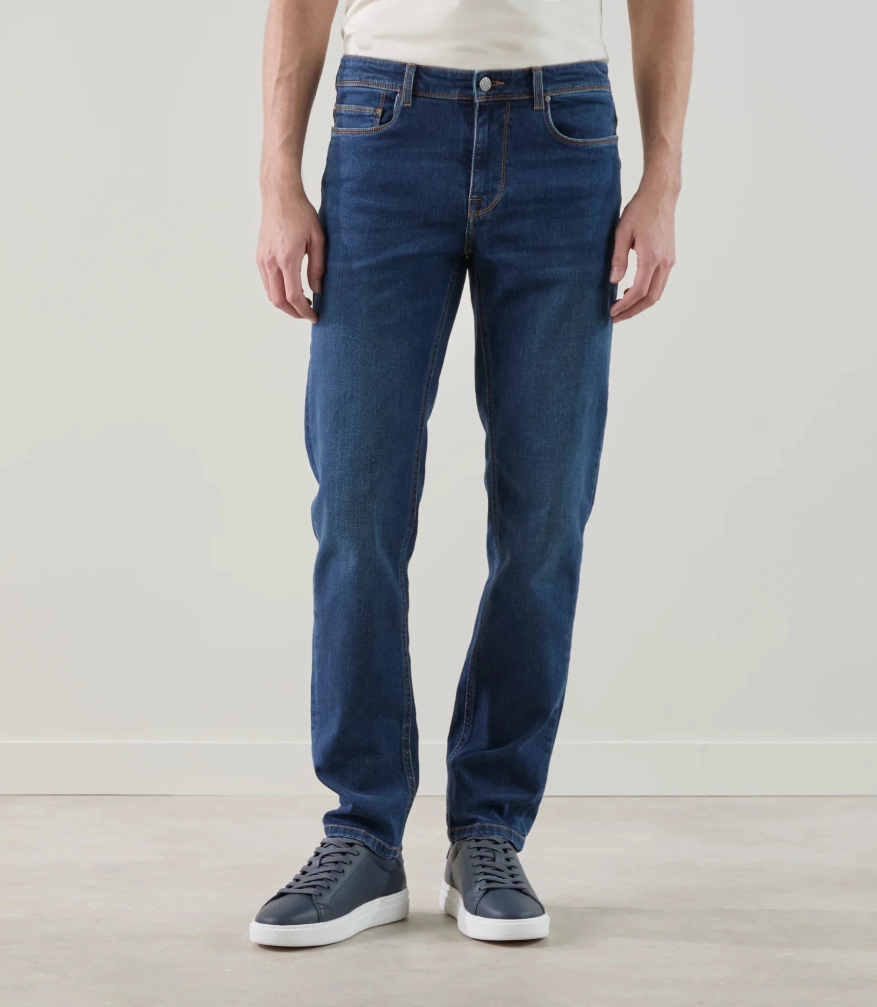 Jean 5 poches bleu moyen - IZAC