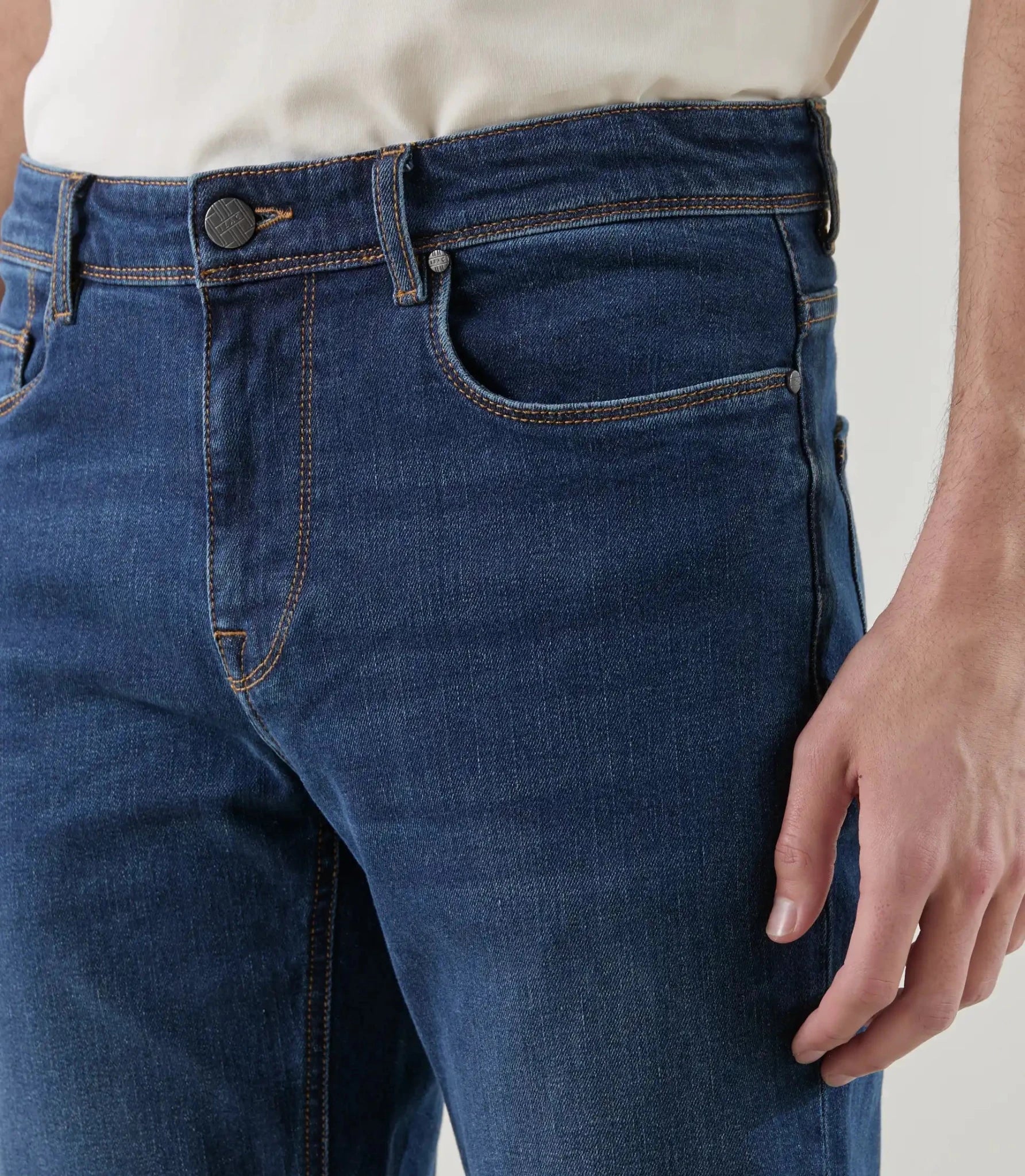 Jean 5 poches bleu moyen - IZAC