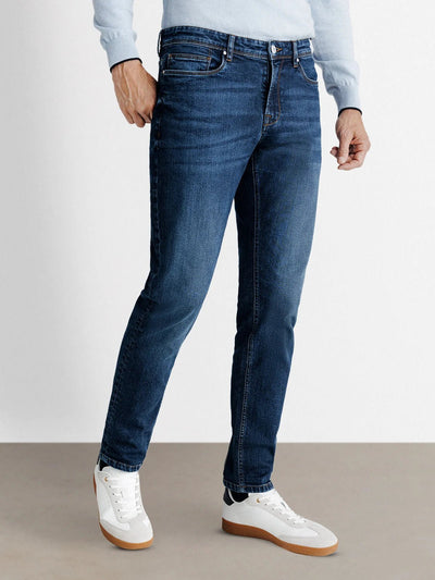 Jean 5 poches marine - IZAC