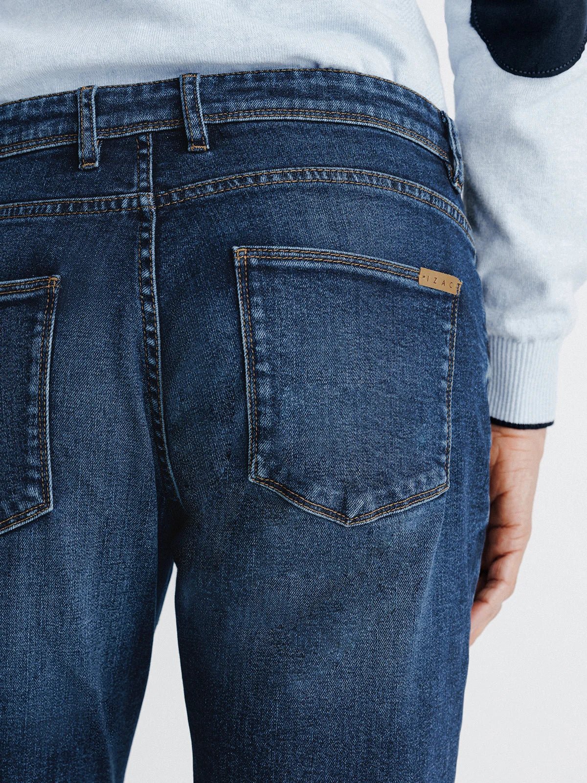 Jean 5 poches marine - IZAC