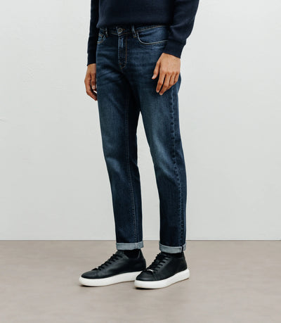 Jean 5 poches bleu moyen - IZAC