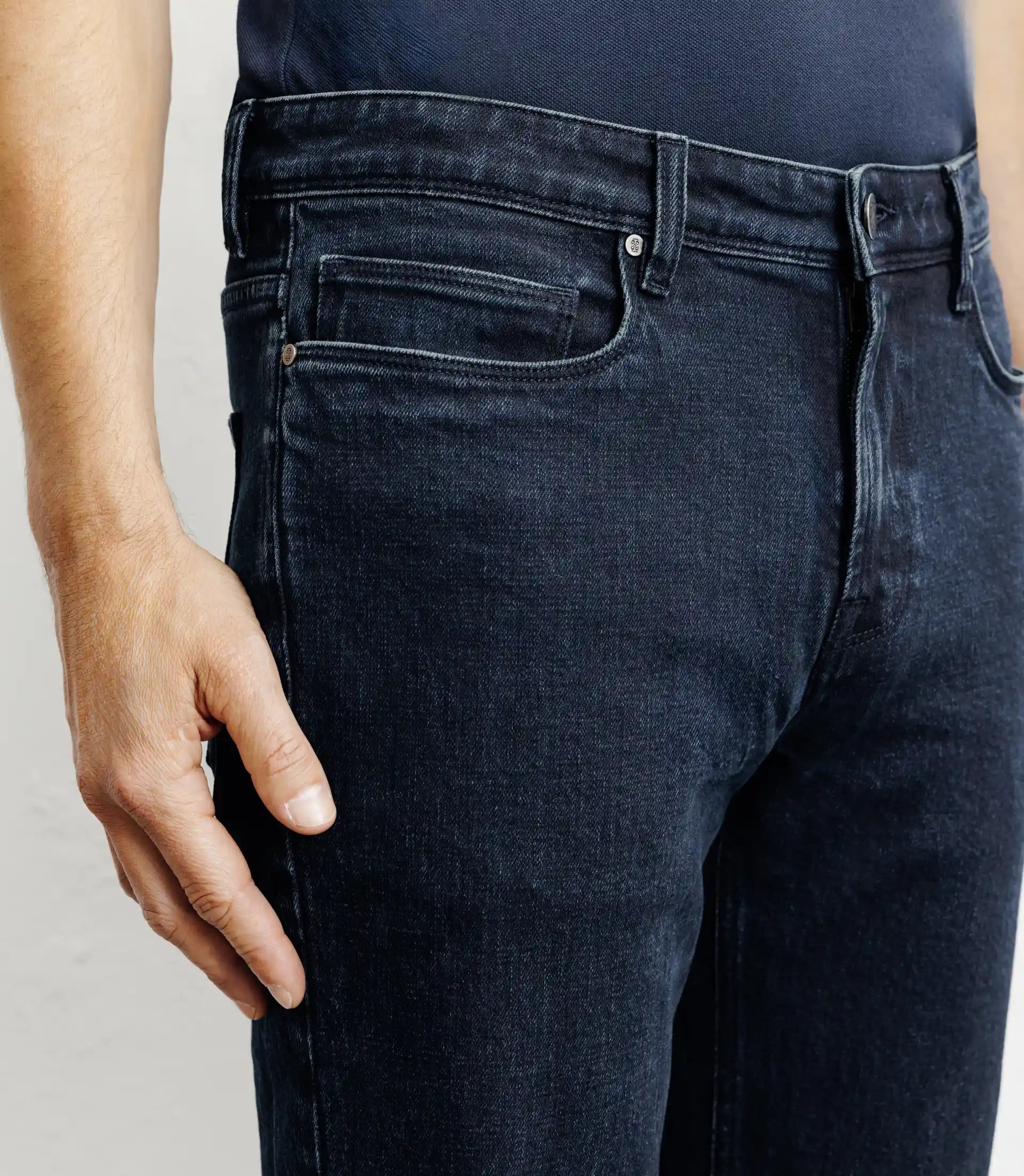 Jean 5 poches marine - IZAC