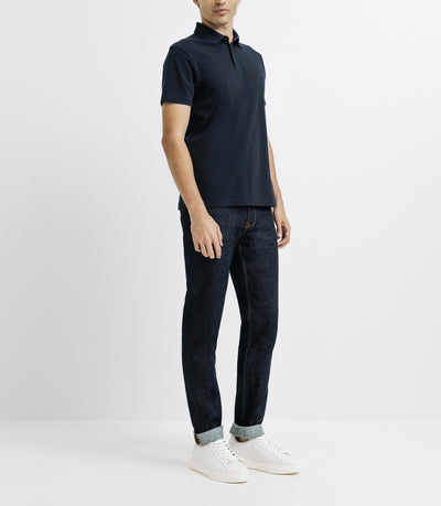 Polo boutonné marine - IZAC